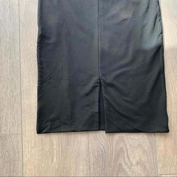 Revolve LNA Harley Skirt Pencil Mini Slit Black High Waist Bodycon Jersey XS - Picture 5 of 16